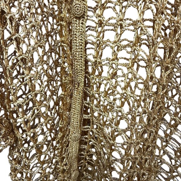 Vintage Bis Gene Ewing Top Plus Size 3X 90s Crochet Jacket Hippie Boho Rare Find - Picture 8 of 12